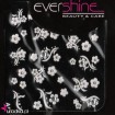 Evershine Naklejki 3D z cyrkonami perłowe ślubne ad12
